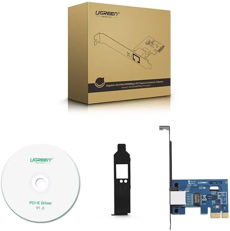 Ugreen UG30771US230TK card mạng PCI-e 1x Gigabit 10 100 1000 Mbps - HÀNG CHÍNH HÃNG