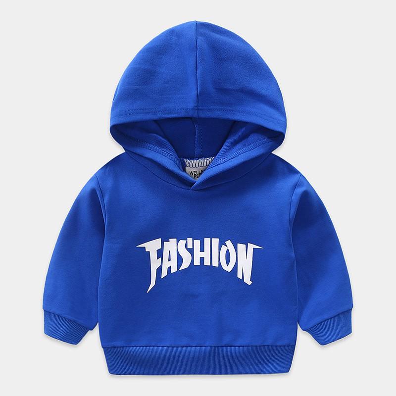 Áo nỉ hoodie bé trai có mũ phối chữ