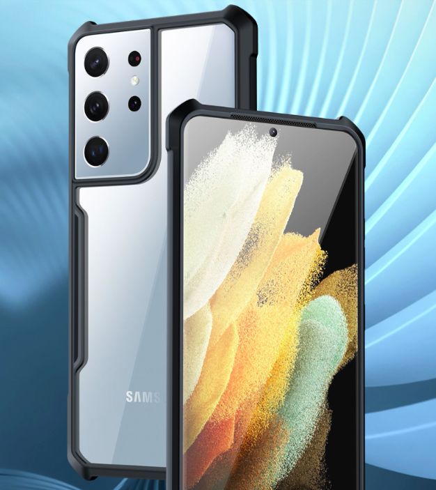 Ốp Lưng Chống Sốc Mặt Lưng Trong Suốt Bảo Vệ Cho Samsung Galaxy S21 Ultra - Hàng Chính Hãng Xundd