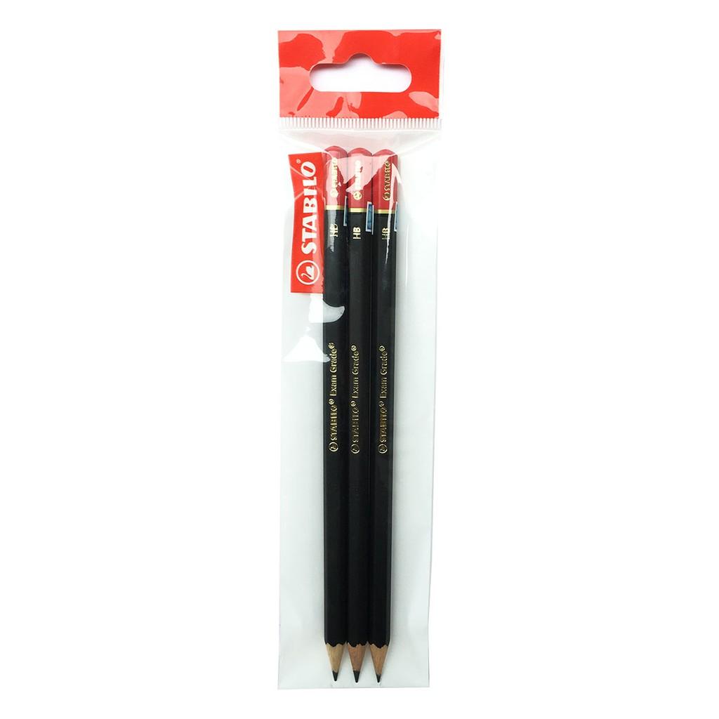 Bộ 3 cây bút chì gỗ STABILO Exam Grade (PC288-C3