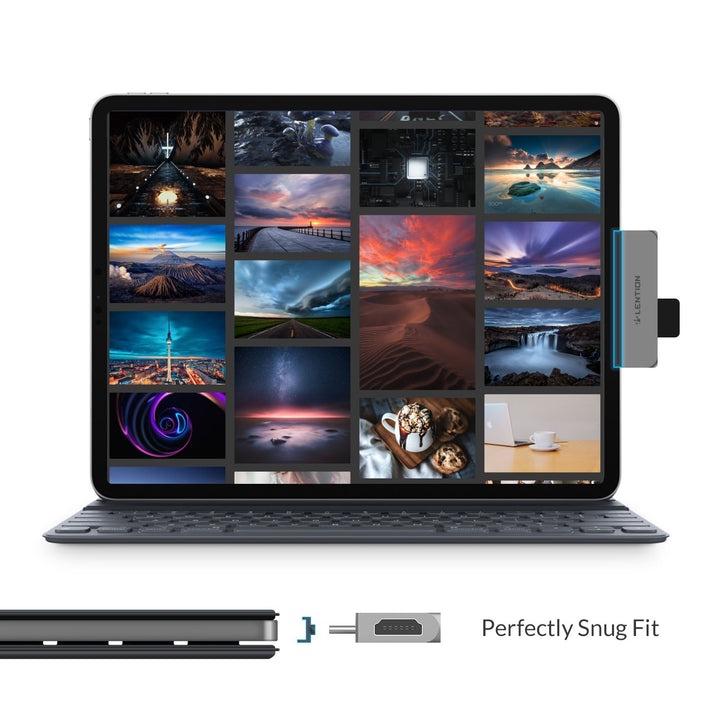 Hub USB C 6 trong 1 LENTION CS17 Cho iPad Pro với HDMI, Type A 3.0, SD/TF, PD, Aux - Hàng chính hãng