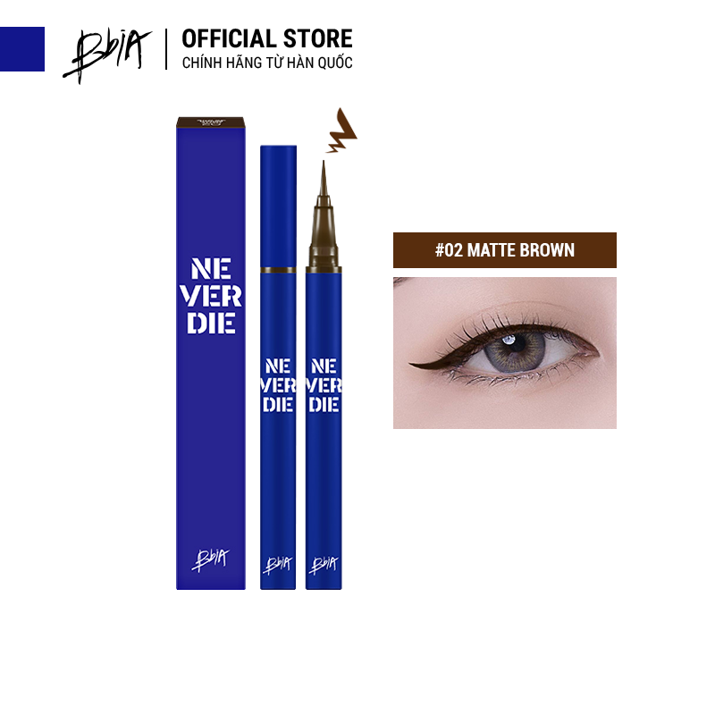 Combo Bbia Never Die Mascara Power Black 7g + Kẻ mắt Never Die Brush Eyeliner 0.4g