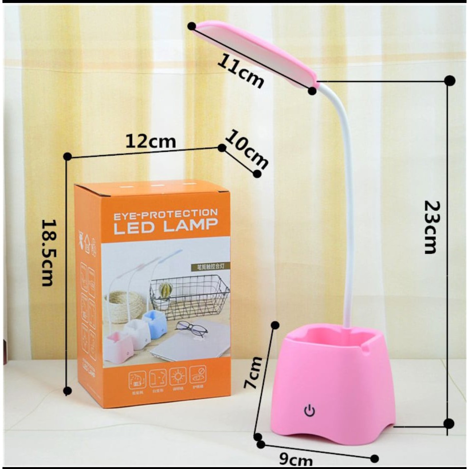 [ĐÈN LED] Đèn bàn học sinh 3 chế độ sáng, có ngăn để bút và khe để điện thoại -Hàng chính hãng (Giao màu ngẫu nhiên)