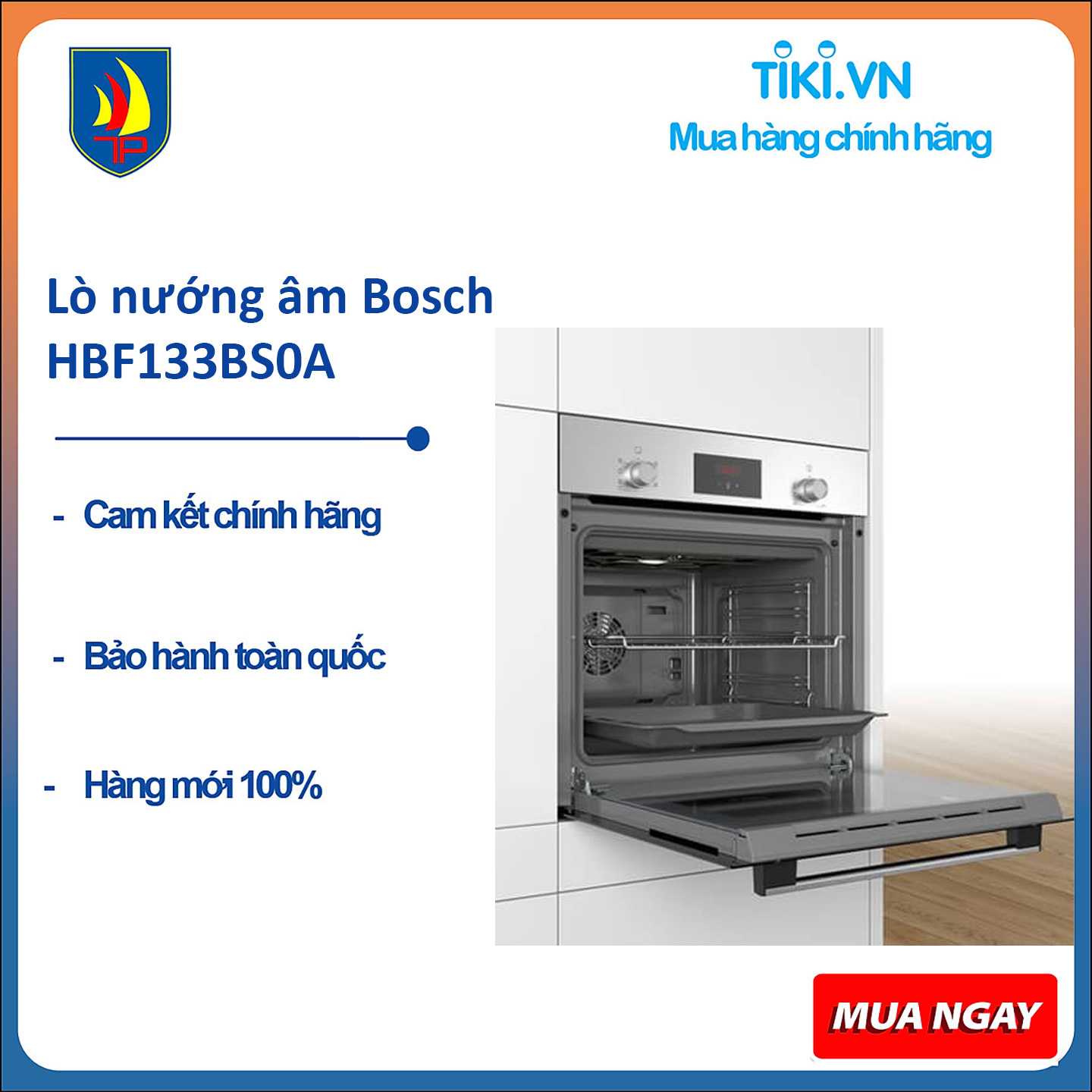 Lò nướng âm Bosch HBF133BS0A - Hàng chính hãng