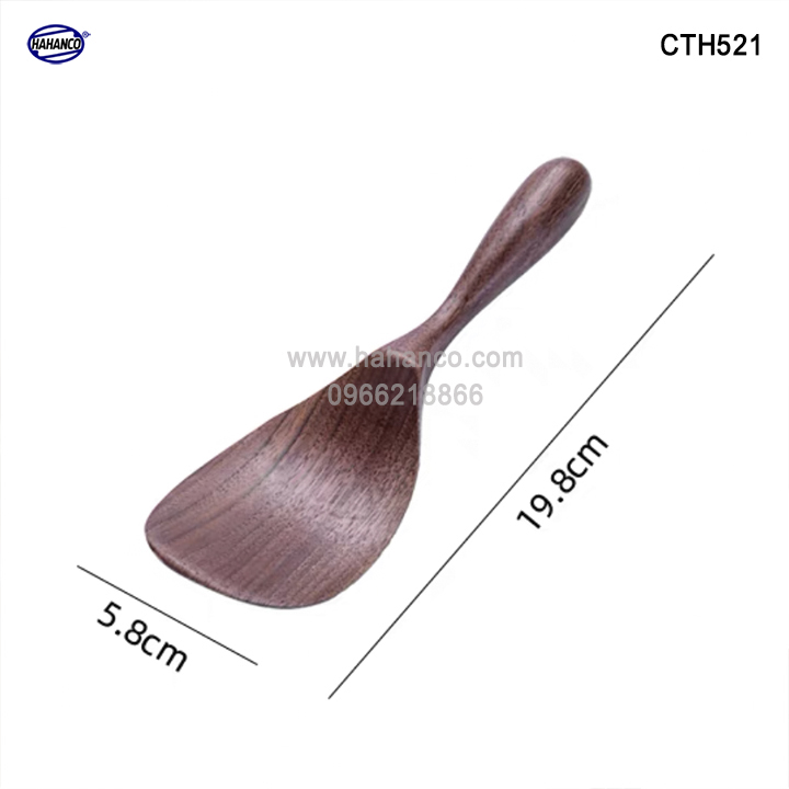 Muôi xới cơm đa năng bằng gỗ Óc Chó (Nhập khẩu Mỹ) - chiên xào các loại - HAHANCO