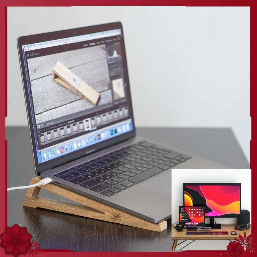 ️ Giá Đỡ dành cho Macbook Laptop Dạng Tam Giác, Điều Chỉnh 2 Thanh Dùng Cho Mọi Kích Cỡ 12'-15,6