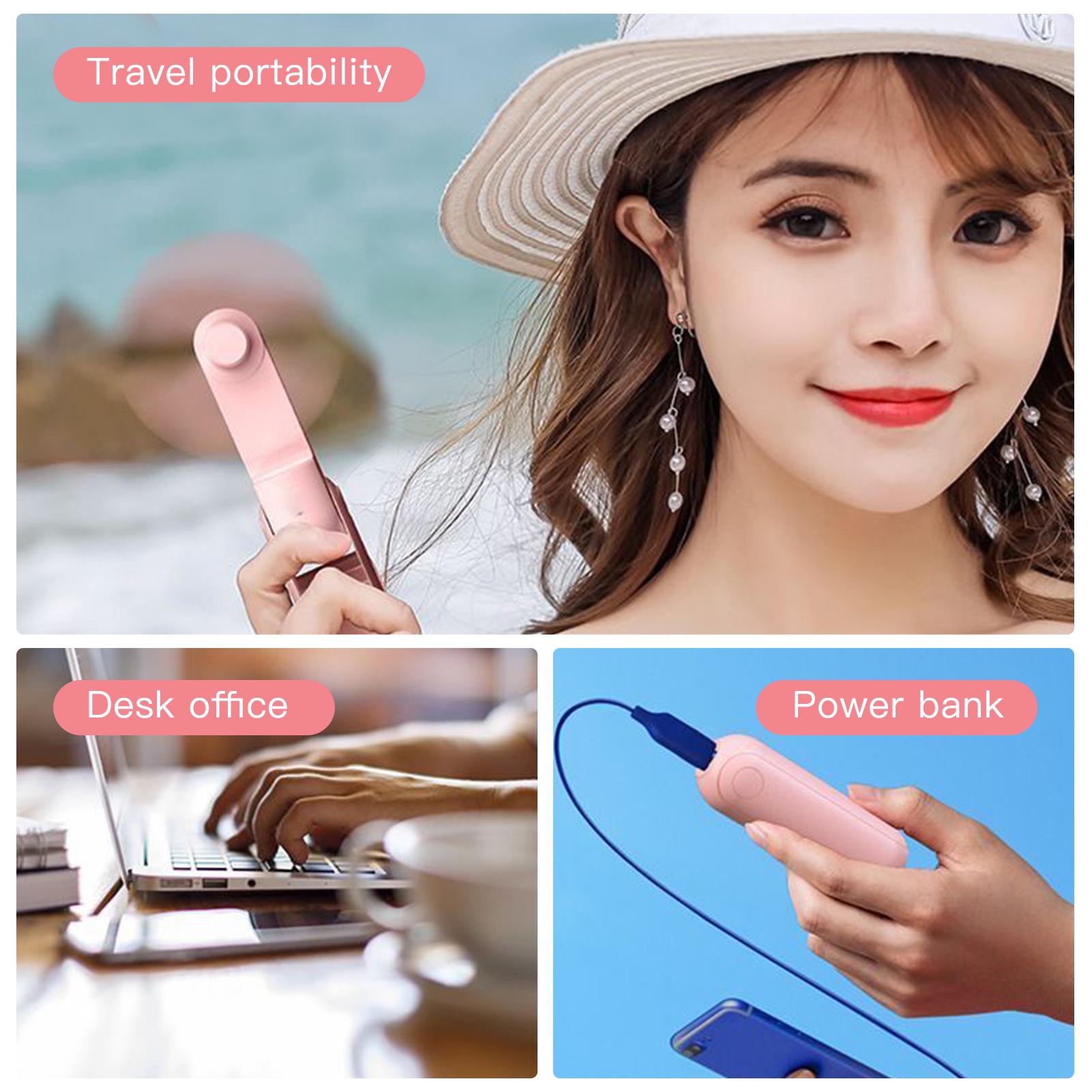 Quạt bỏ túi USB mini di động 2 in 1 với chức năng dự phòng điện