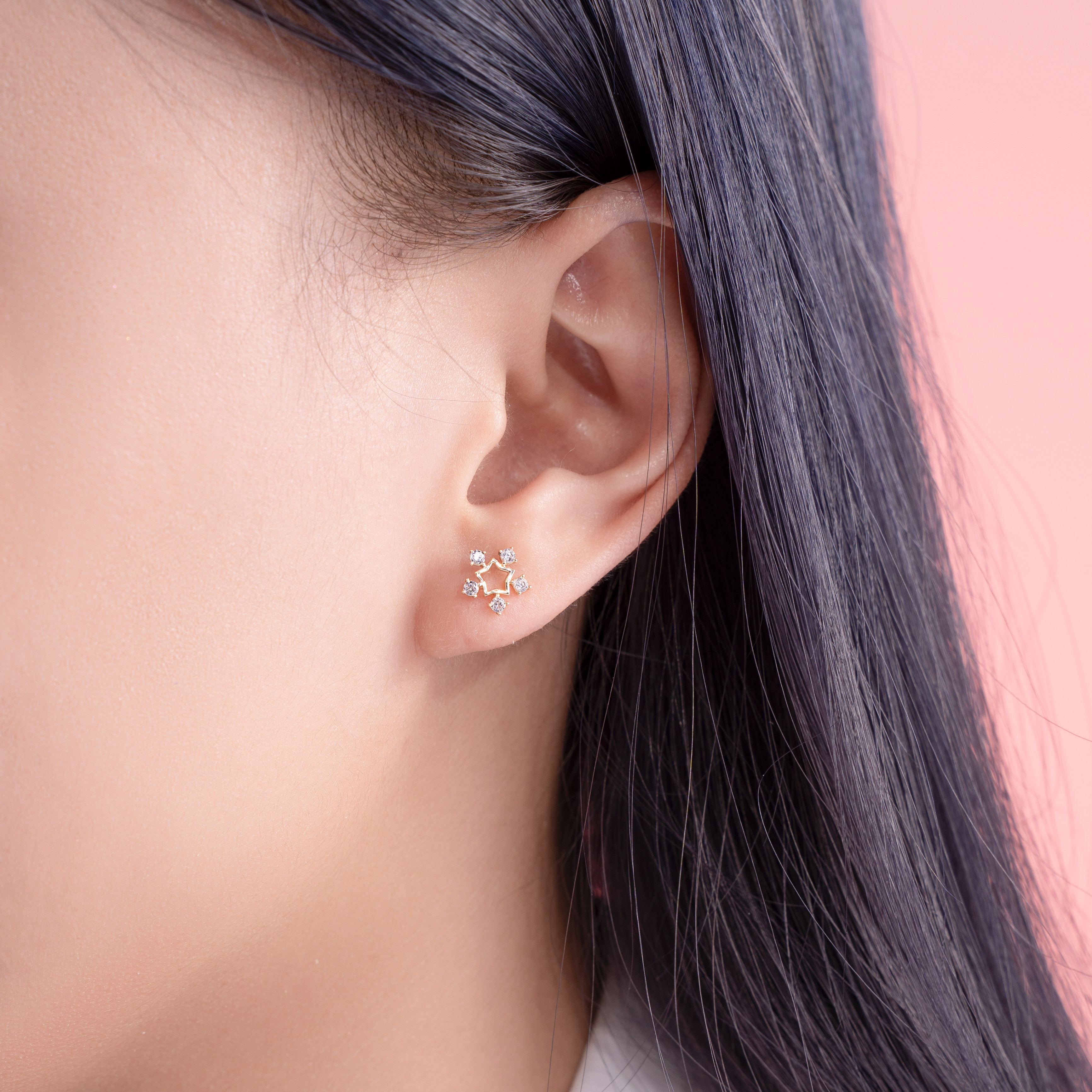 Bông Tai Nữ Vàng 14K BTAM86 Huy Thanh Jewelry