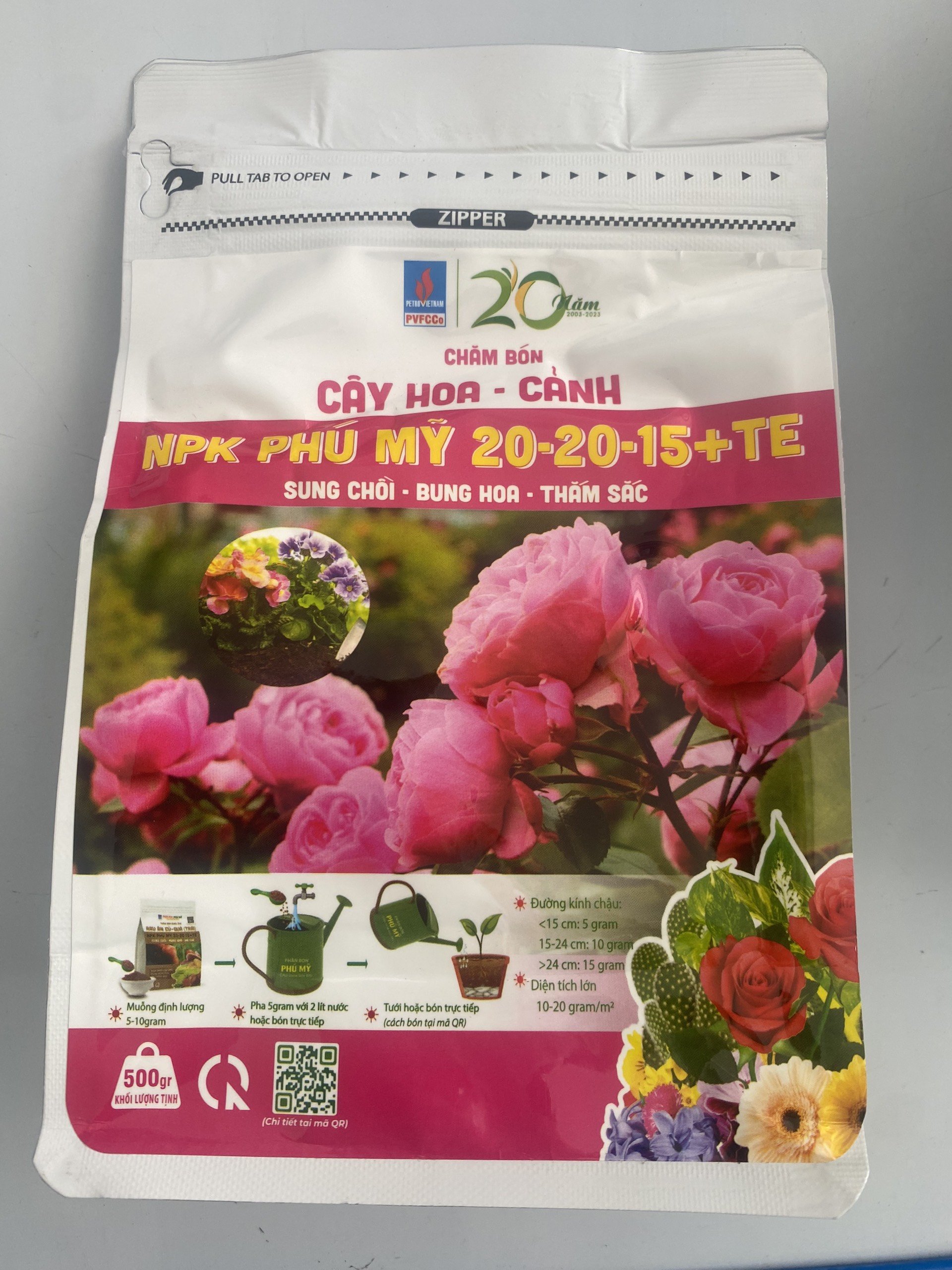 Phân Bón NPK Phú Mỹ 20-20-15 +TE | PHÂN BÓN Chuyên hoa - Cảnh | PHÂN BÓN