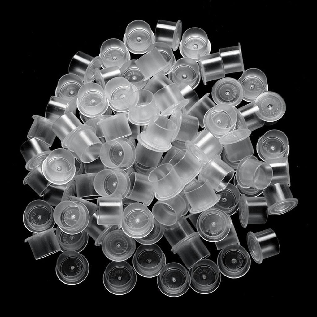 500pcs Tattoo Ink Cups Caps Plastic Pots Pigment Containers Supplies Medium