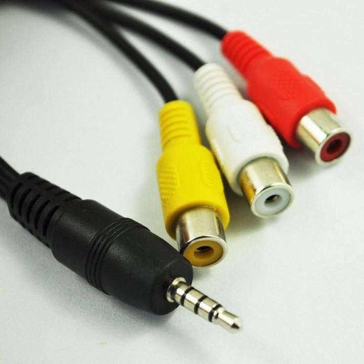 CÁP CHUYỂN JACK 3,5 LY RA 3 ĐẦU RCA CÁI