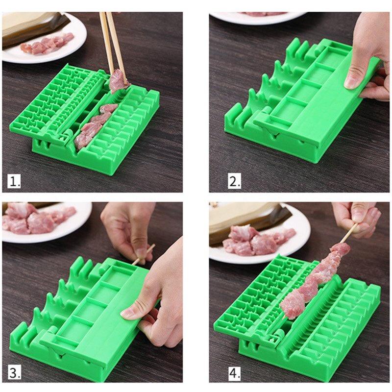 DỤNG CỤ KẸP LÀM THỊT XIÊN , XIÊN NƯỚNG CÁ VIÊN 3 TRONG 1 SIÊU NHANH SIÊU TIỆN LỢI
