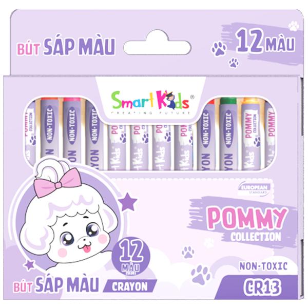 Hộp 12 Bút Màu Sáp Pommy Collection - Smartkids Cr13