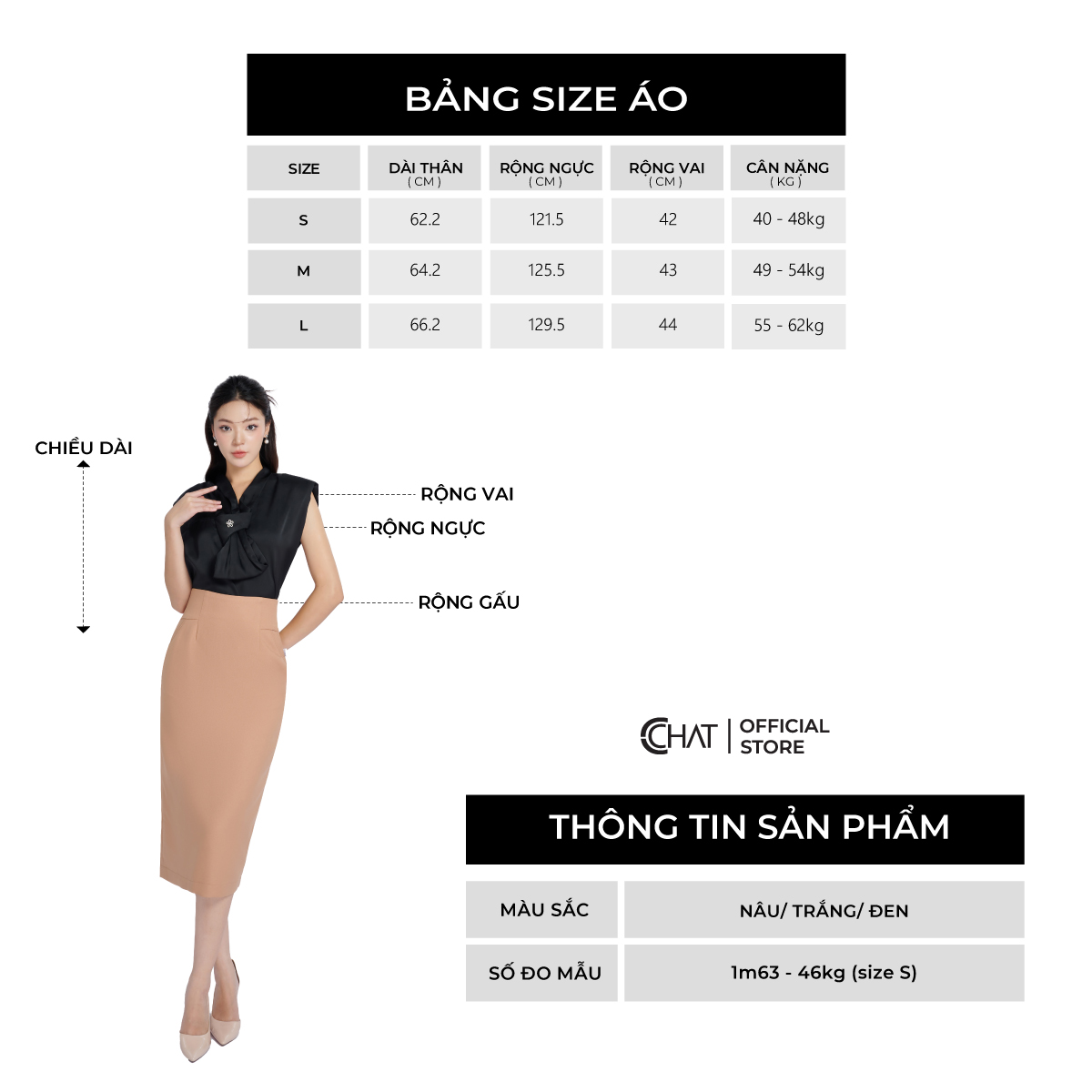Áo Kiểu Nữ Cổ Nơ Dáng Suông Chất Lụa Cao Cấp Mềm Mịn 53ASL2003ST