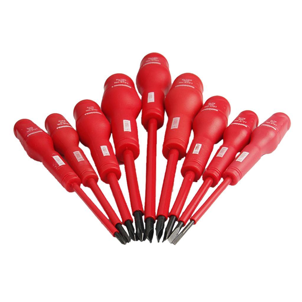 9Pieces Insulated Screwdriver Set Electrician Magnetic Precision Hand Tools