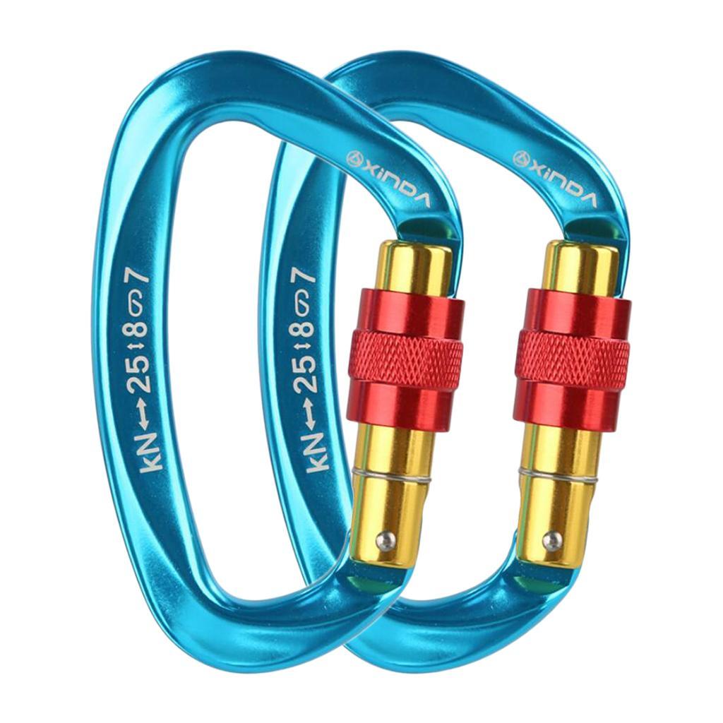 Mountaineering Climbing Equipment Carabiner Screw Lock 25KN