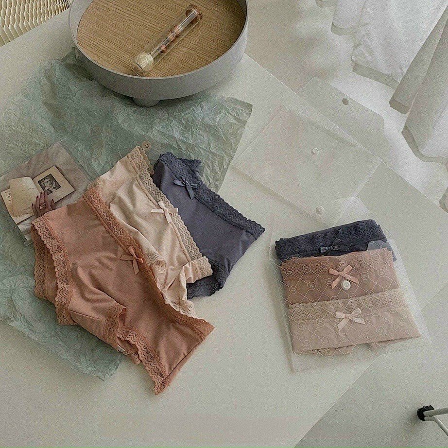 Set 3 quần chip nữ chất thun lạnh, chất thun mát cực mềm mịn