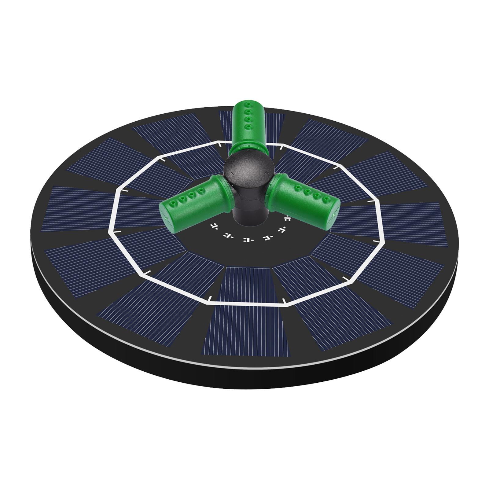 2.5W Solar Fountain Pump With 360°Rotatable Nozzle Water Pump Floating Circle Fountain for Bird Bath Garden Small Pond