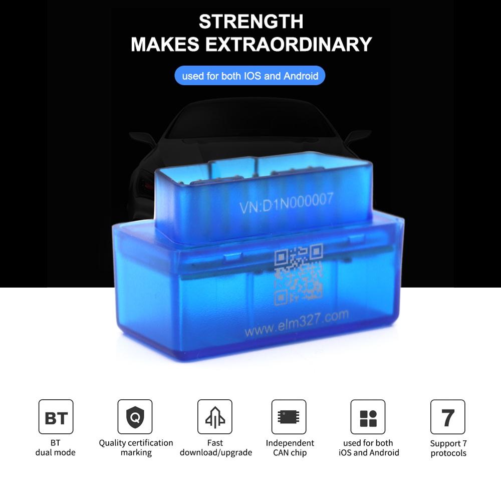 Thiết bị quét chẩn đoán lỗi xe hơi ELM327 Bluetooth V2.0 cho Android Windows OBDII OBD2