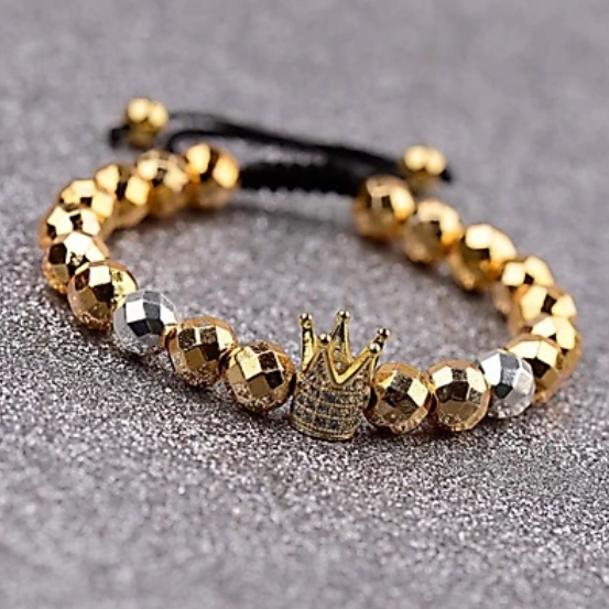 Vòng tay thời trang zircon vương miệng từ tính