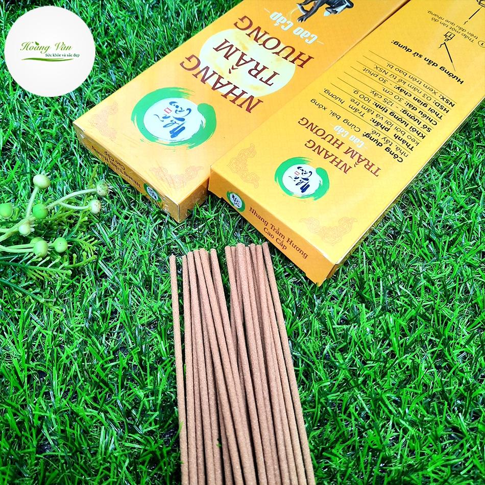 Nhang Trầm Hương cao cấp Nhã Tâm Hộp 100gram - Đậm chất trầm sạch tự nhiên 100%