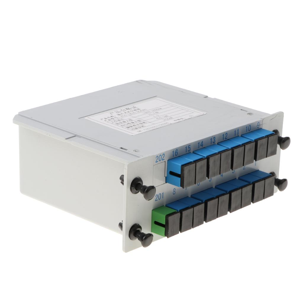 4x1 to 16 SC/UPC Inserted PLC Fiber Optical Splitter FTTH Fiber Splitter