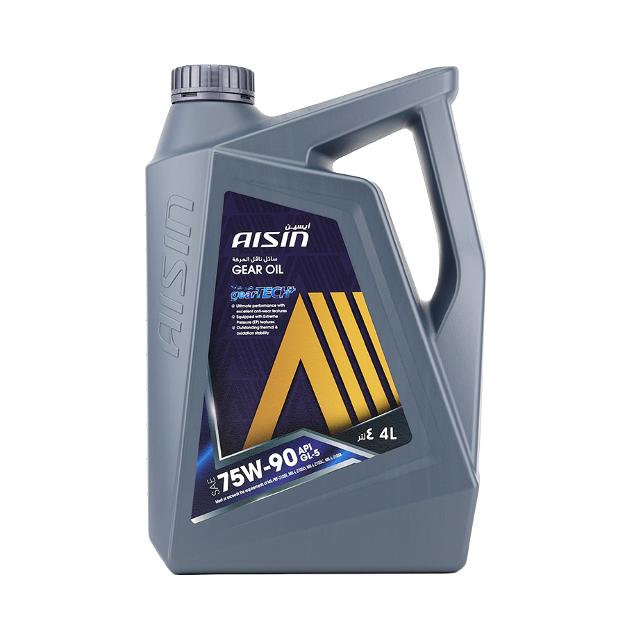 Nhớt Hộp Số AISIN Geartech+ GL-5 75W90 4 Lít GSL57594PB - Nhập Khẩu Chính Hãng