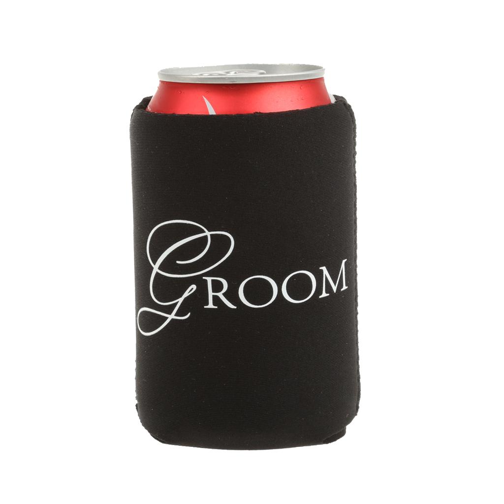 20x"Groom" Sleeve Protection Insulation Neoprene Can Cooler Black