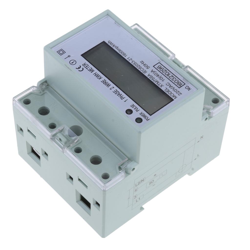 Xuất Khẩu Loại MÀN HÌNH LCD 35mm DIN Đường Sắt Tiêu Chuẩn Năng Lượng Điện Tử Đồng Hồ Thông Minh 50-60Hz