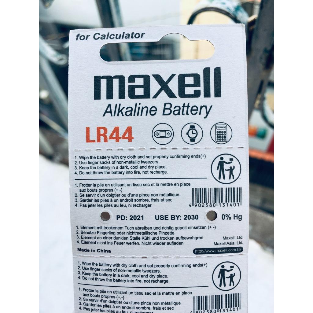 10 Viên Pin Maxell LR44 AG13 L1154 Cúc Áo 1,5V Nhật Bản