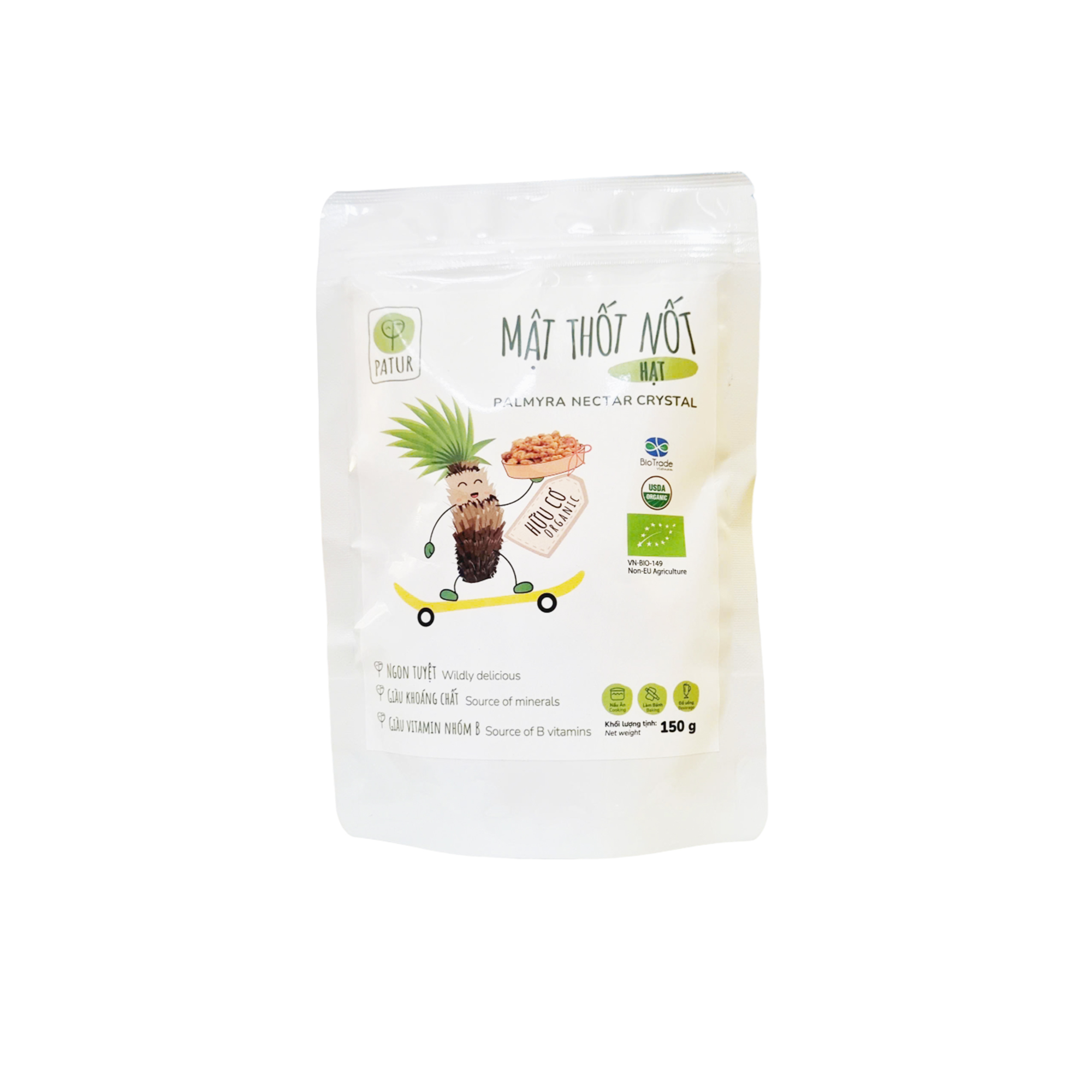 Mật thốt nốt bột hữu cơ 300G | USDA Organic| Nguyên Chất, Tự Nhiên &amp; Vì Sức Khỏe | Đặc sản An Giang