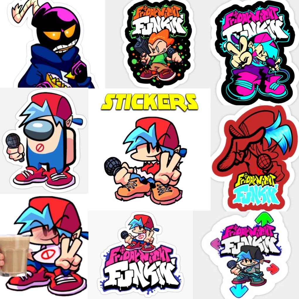 Ảnh Sticker Friday Night Funkin 30-60 cái ép lụa khác nhau 