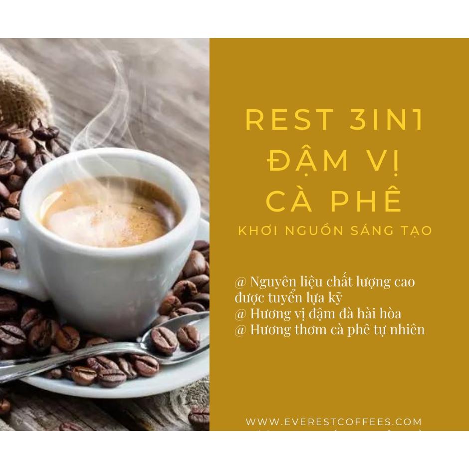 Combo < Đậm Vị > Cà Phê Sữa REST 3IN1 - Everest Coffee. Hủ 350gr. Hàng Việt Nam Xuất Khẩu.Chất Lượng Quốc Tế