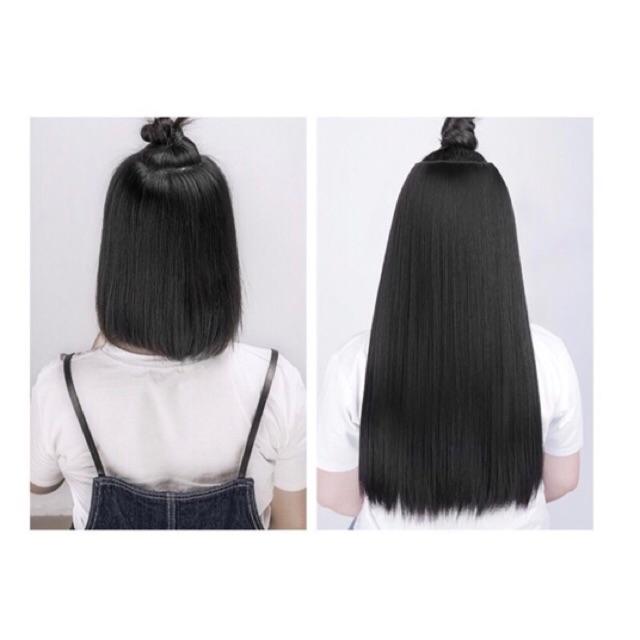 TÓC GIẢ KẸP THẲNG DÀY 200G DÀI 60CM