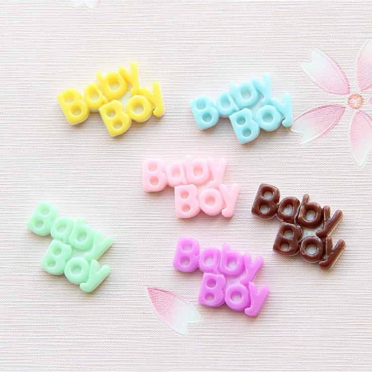 Chuyên Charm * Charm chữ BabyGirl - BabyBoy trang trí vỏ ốp điện thoại, dán Jibbitz, DIY