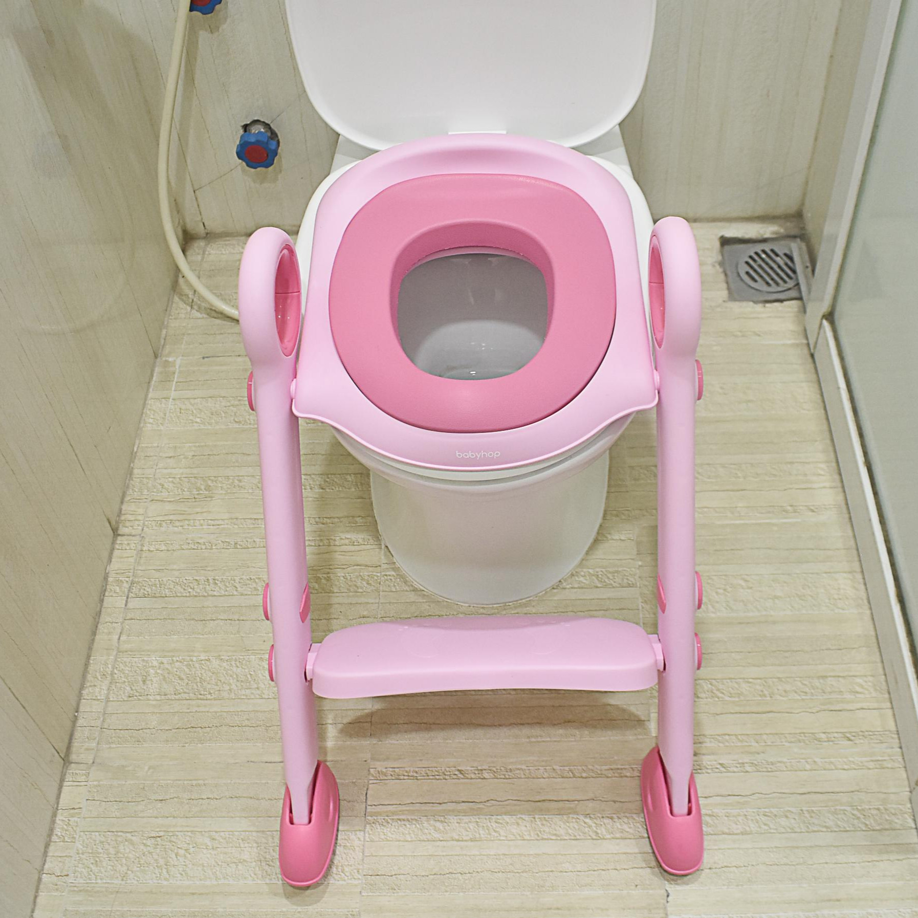 Thang bồn cầu kèm bệ ngồi toilet cho bé tập đi vệ sinh Babyhop
