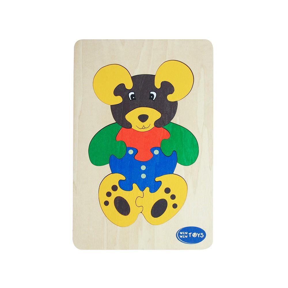 Đồ chơi gỗ Tranh ghép thú | Winwintoys 61242 | Phát triển tư duy và phân biệt màu sắc
