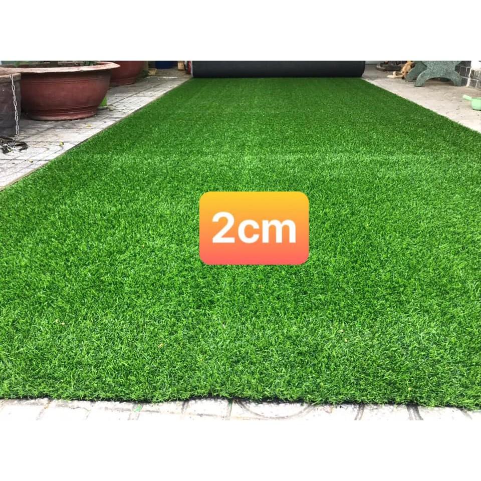 Thảm cỏ nhân tạo sân vườn 2cm loại tốt combo 10m2 rộng 2m x5m =10m giá rẻ