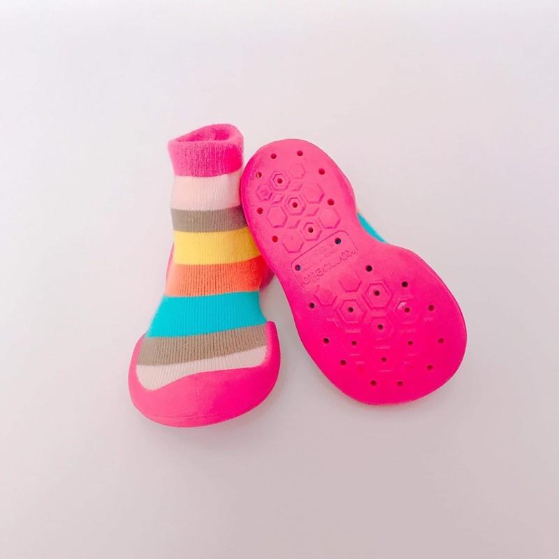 CHÍNH HÃNG GGOMOOSIN GIÀY TẬP ĐI CHO BÉ CƯNG-PINK SAFFRON