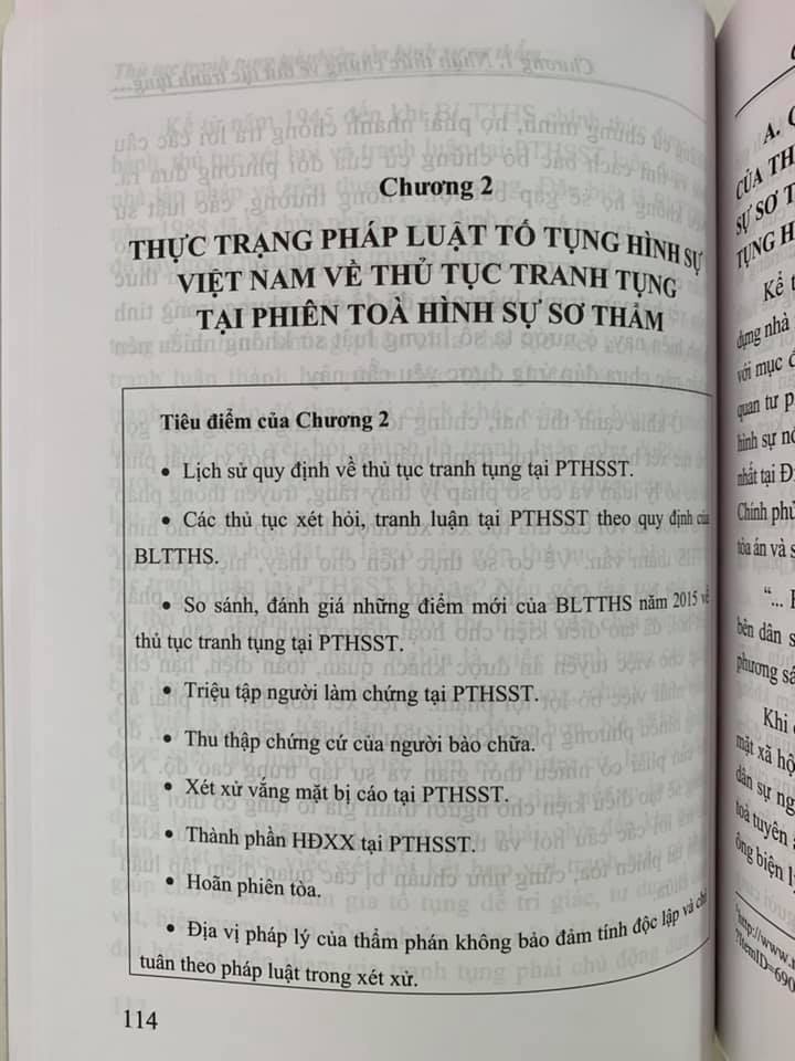 Thủ tục tranh tụng tại phiên toà hình sự sơ thẩm