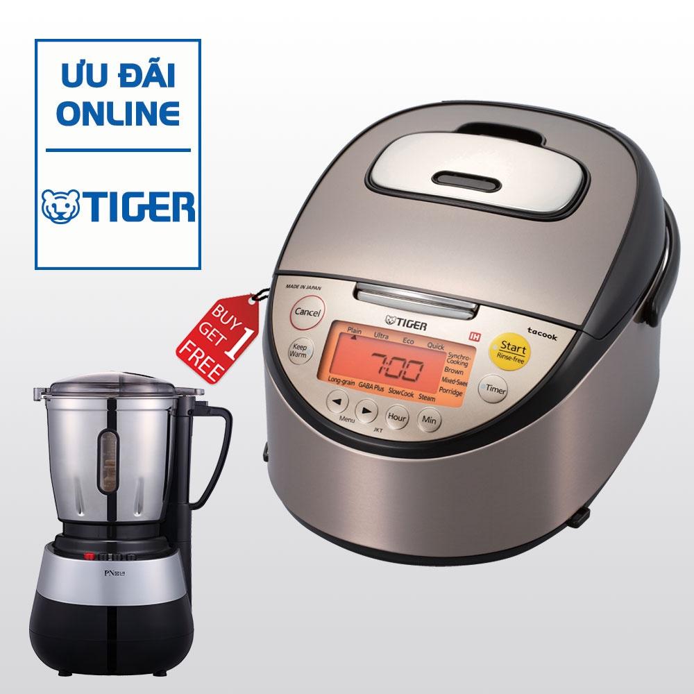 MUA 1 TẶNG 1 Nồi cơm điện tử cao tần Tiger 4 trong 1 JKT-S18W (1.8L) Nhận 1 MÁY XAY SINH TỐ POONGNYUN SMKANB-4000 - Hàng chính hãng