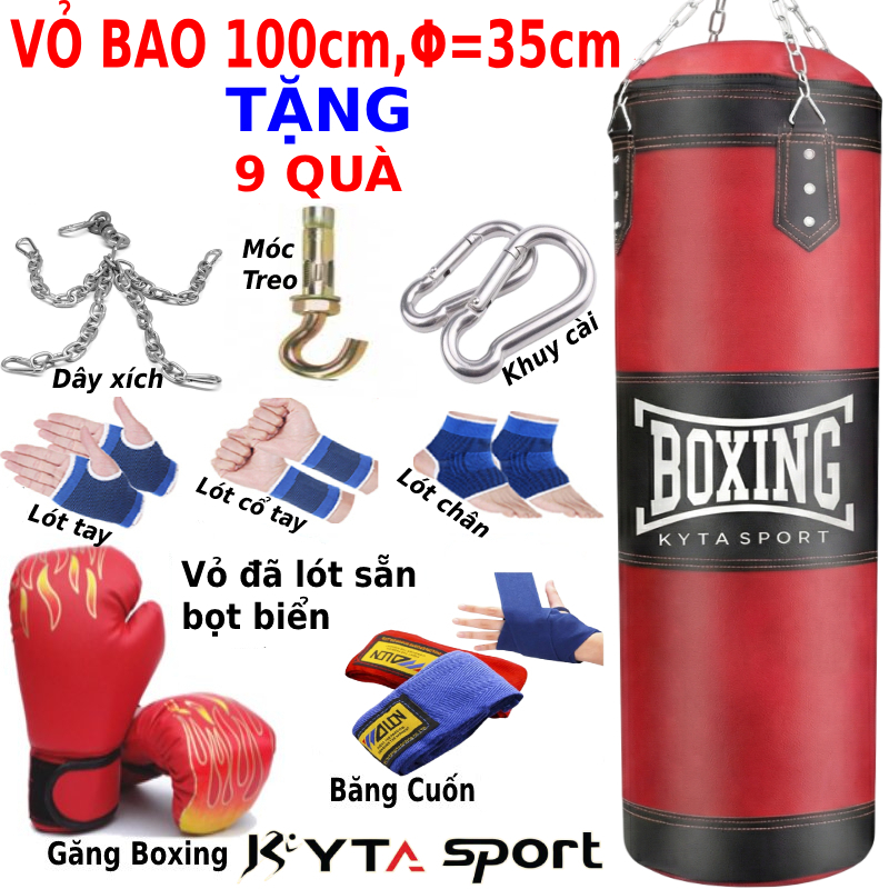 Vỏ Bao Cát Đấm Bốc Star Sport Đại Nam Sport DNS-110V (110cm) - VỎ 100CM 9 MÓN