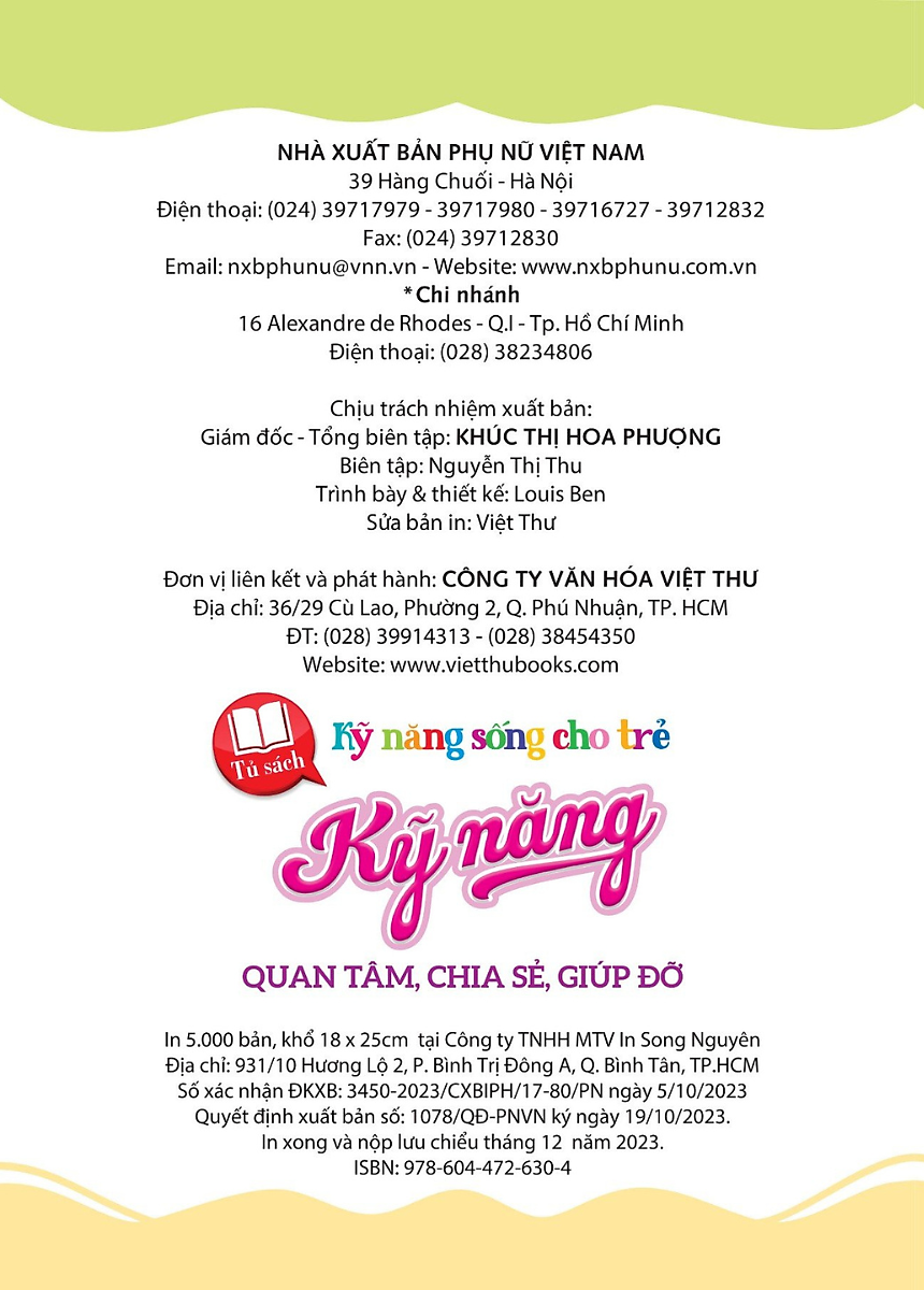 Tủ Sách Kỹ Năng Sống Cho Trẻ - Kỹ Năng Quan Tâm, Chia Sẻ, Giúp Đỡ