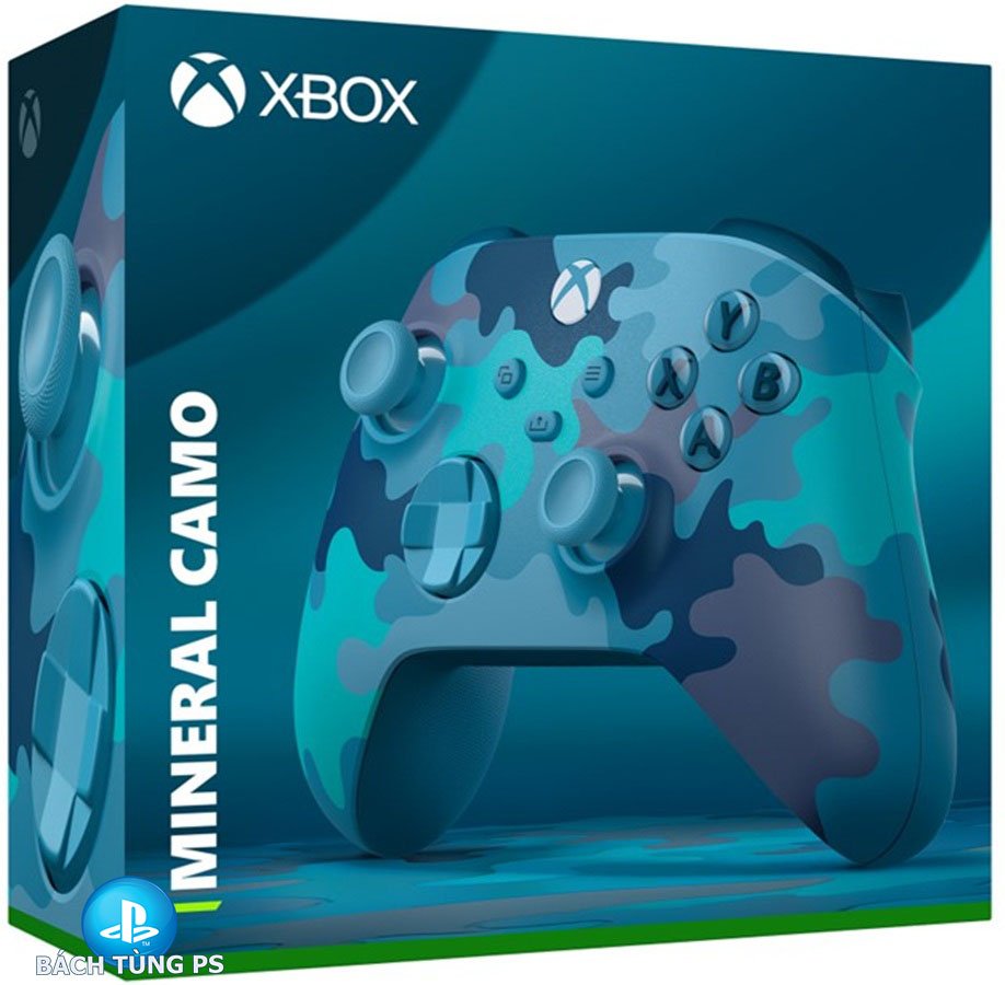Tay Cầmchơi game Wireless Controller Xbox Series XMineral Camo -Camo Xanh- hàng nhập khẩu