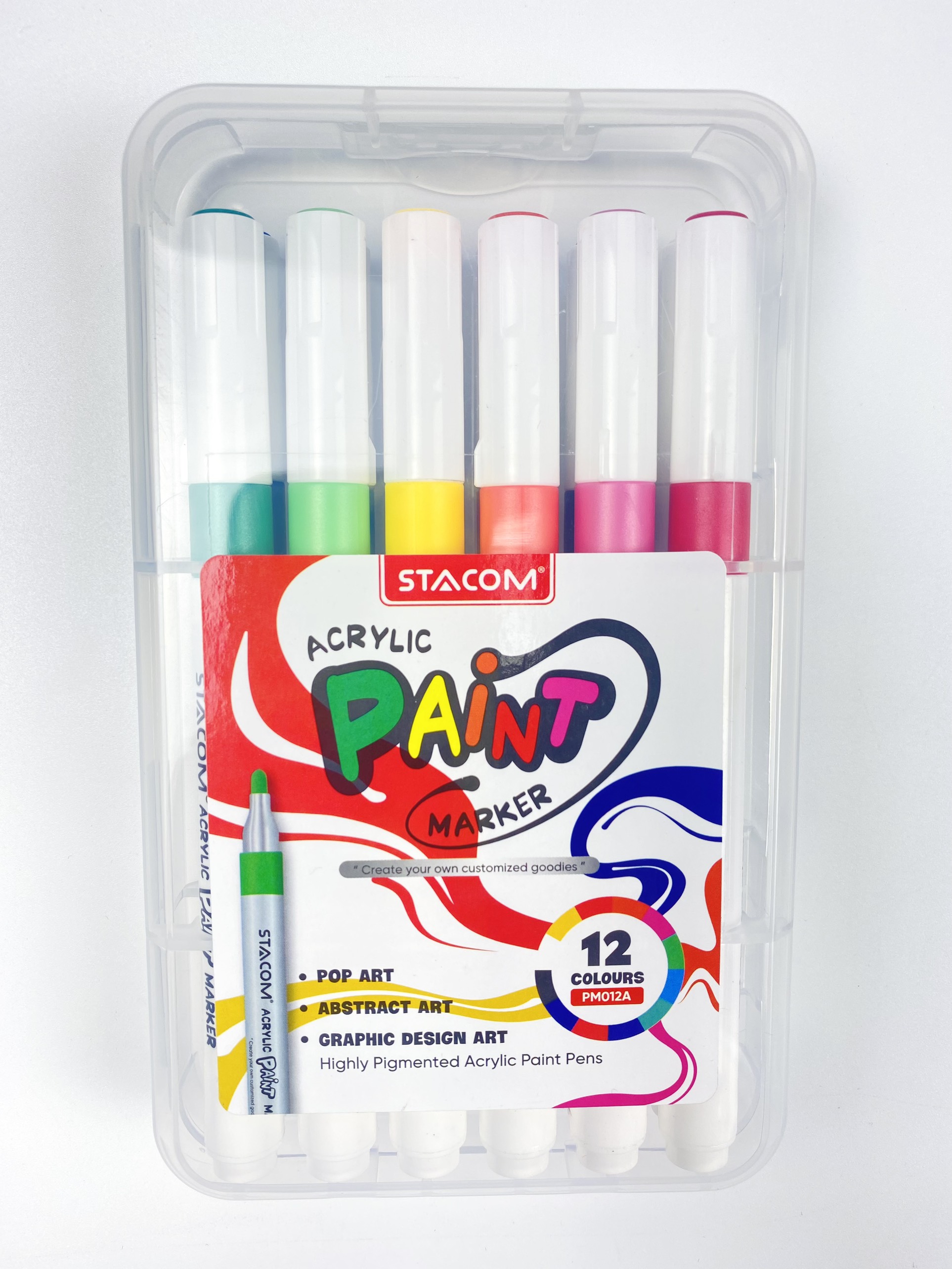 Bộ bút 12/24 màu Acrylic Paint Marker Stacom PM012A
