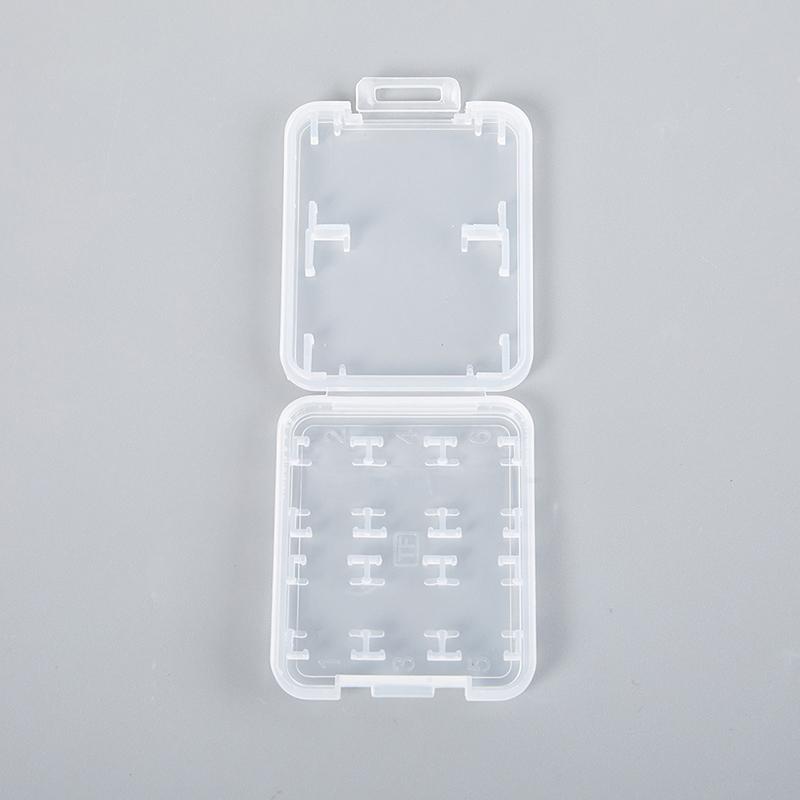 Mới 1 Trong Suốt Bảo Vệ Giá Đỡ Micro Hộp Cho SD SDHC TF MS Thẻ Nhớ Đựng Hộp Nhựa