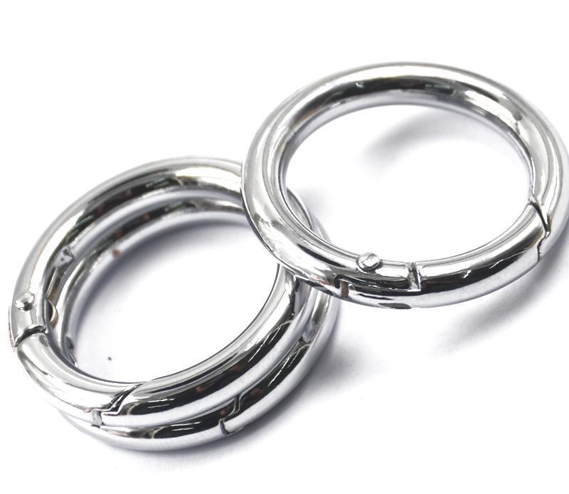 6 CIRCLE CARABINER SPRING SNAP STRAP CLIP HOOK KEYCHAIN KEY RING OUTDOOR Toy