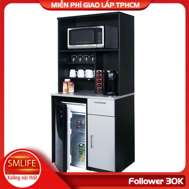 Tủ phòng ăn bằng gỗ kiểu dáng nhỏ gọn SMLIFE Khabid