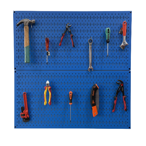 Tấm lưới đôi Pegboard xanh dương mờ treo tường FABINA - 2 tấm