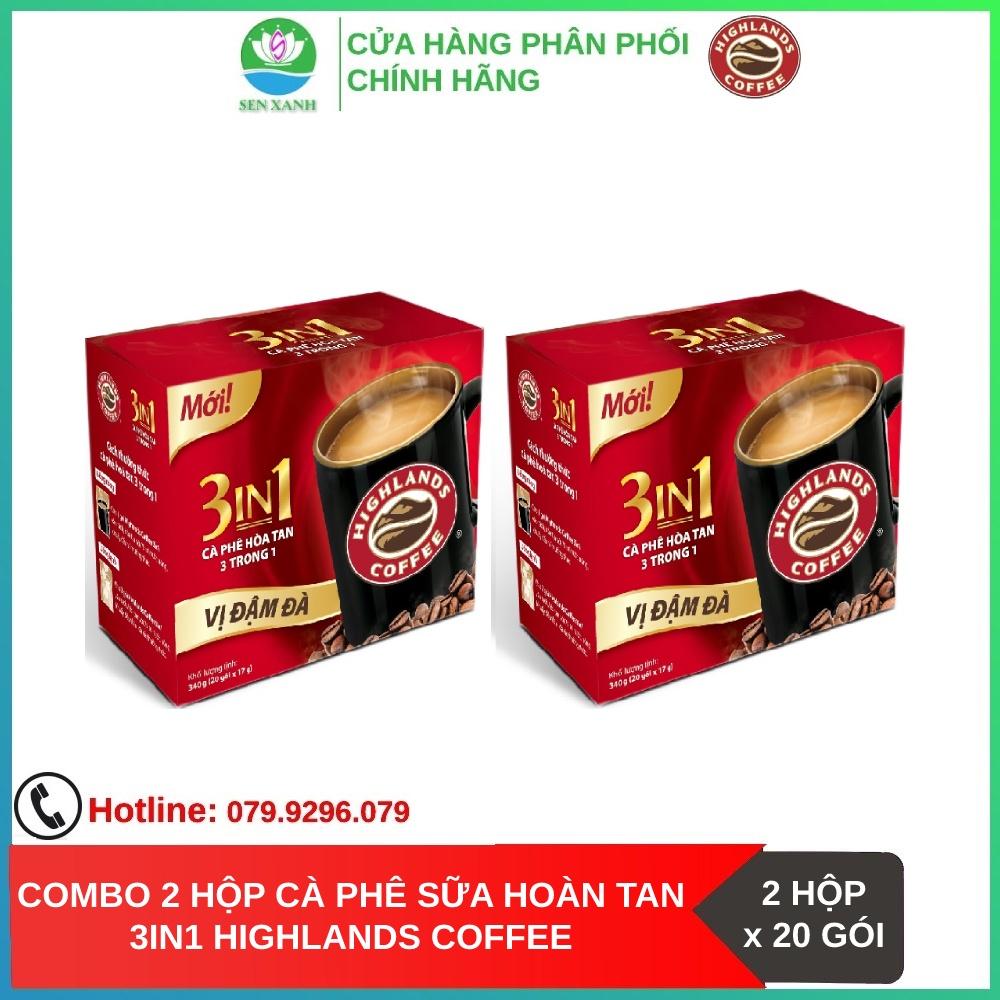 Mua 3 tặng 1 Cà phê hòa tan 3in1 Highlands Coffee 20 gói - 17g